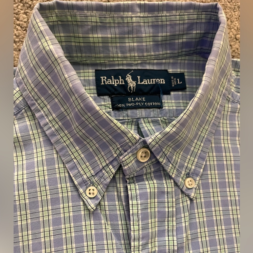 Ralph Lauren Blake Short Sleeve Button Up Mens Large